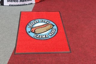 Door mat with logo