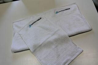 Towels with embroidered logo 