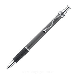 Frosted ball pen with metal clip