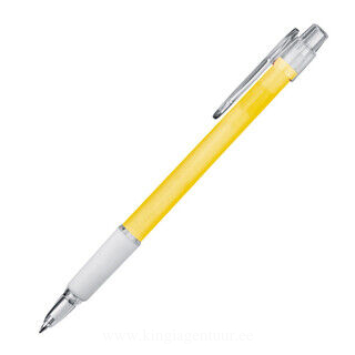 Frosted ball pen with rubber grip