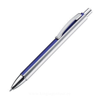 Ball pen with coloured longitudinal stripe
