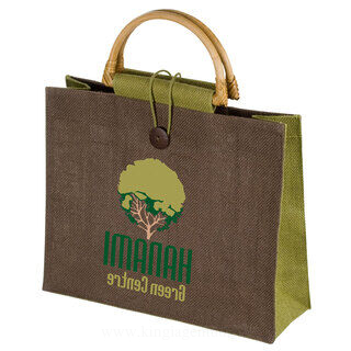 Jute bag with bamboo grip 2. picture