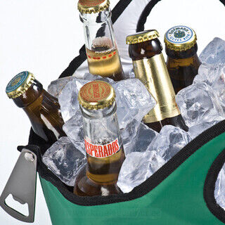 Round cooler bag with bottle opener 3. picture