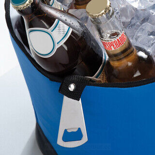 Big round cooler bag with bottle opener 3. picture