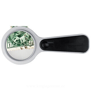 Plastic magnifier with white LED