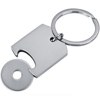 Rectangular key ring with integrated shopping cart clip 2. picture