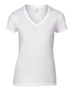 Women`s Fashion Basic V-Neck Tee 3. picture