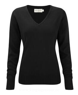 Ladies V-Neck Knitted Pullover 3. picture