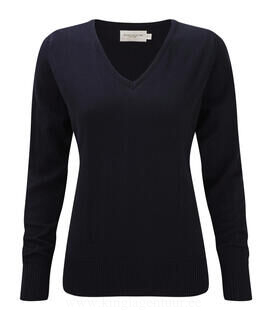 Ladies V-Neck Knitted Pullover 6. picture