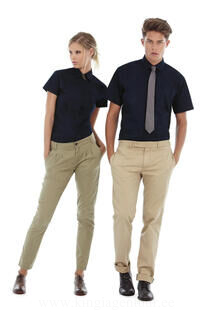 Ladies` Sharp Twill Short Sleeve Shirt 3. picture