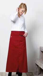 Long Bistro Apron with Vent and Pocket 2. pilt
